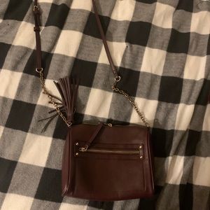 Burgundy crossbody mini bag